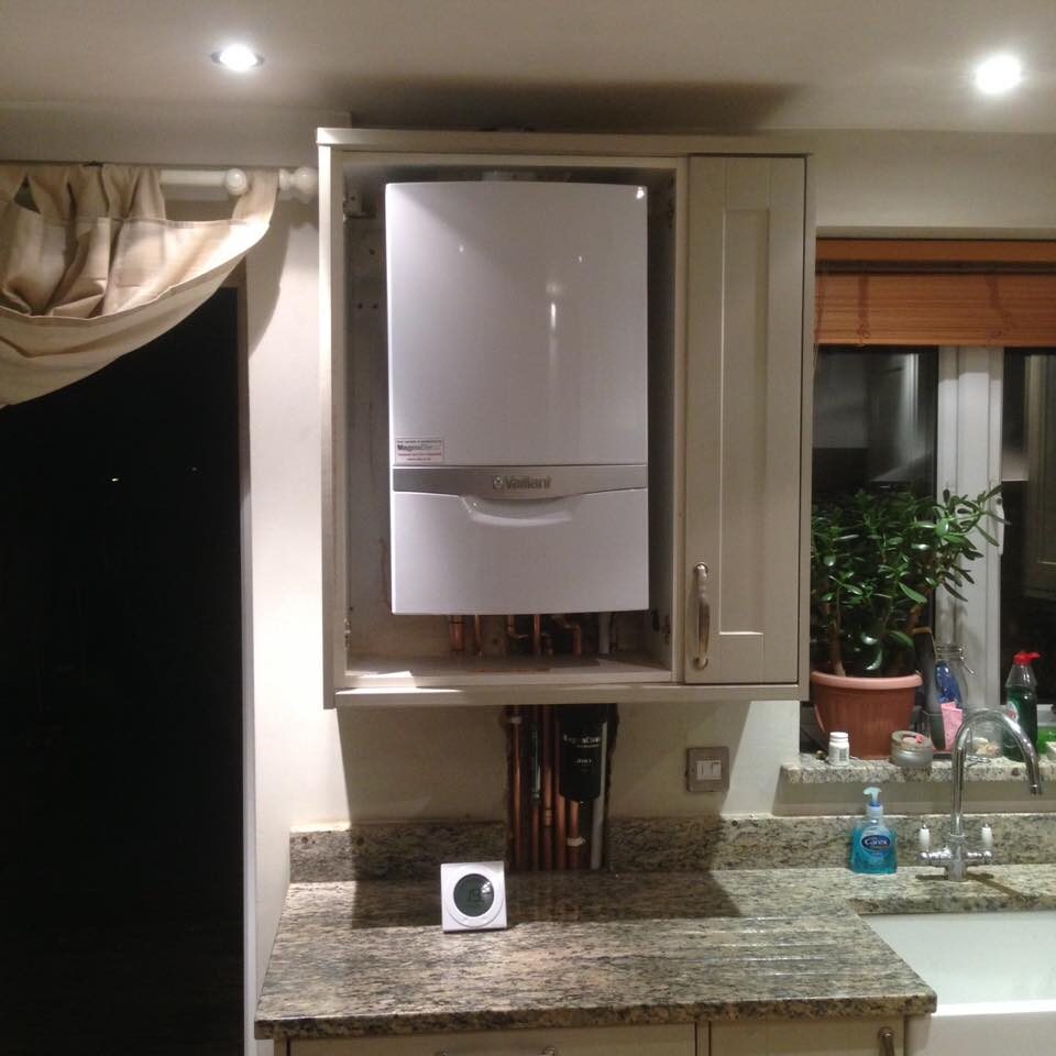 web boiler in cupboard
